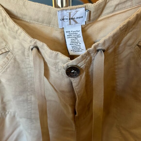 Vintage 90s Calvin Klein Linen Pants Size 6 - Picture 4 of 7
